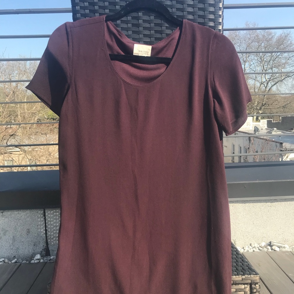 Aritzia casual dress, Wilfred Free brand, Dark red